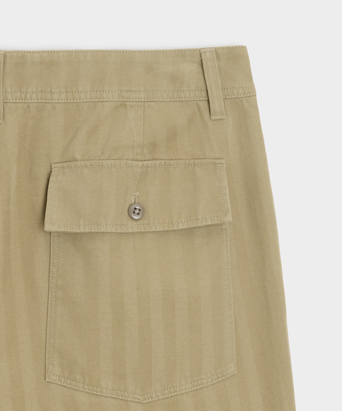 Relaxed Herringbone Twill Camp Pant