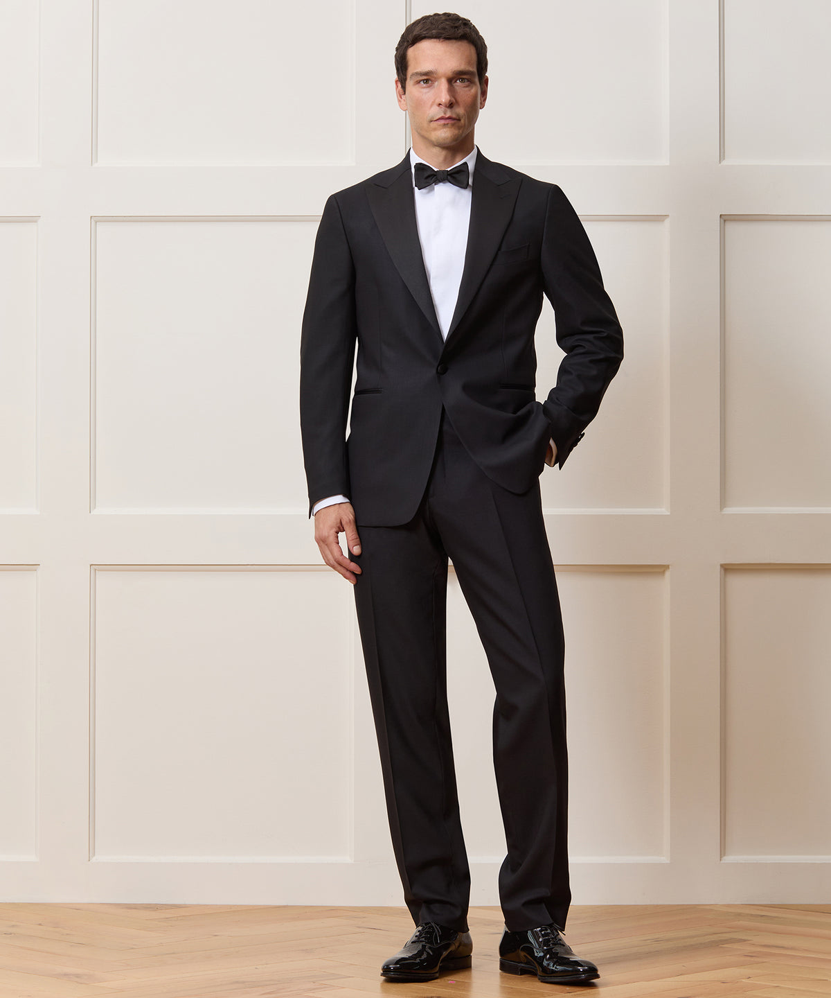 Italian Wool Straight Fit Tuxedo Trouser