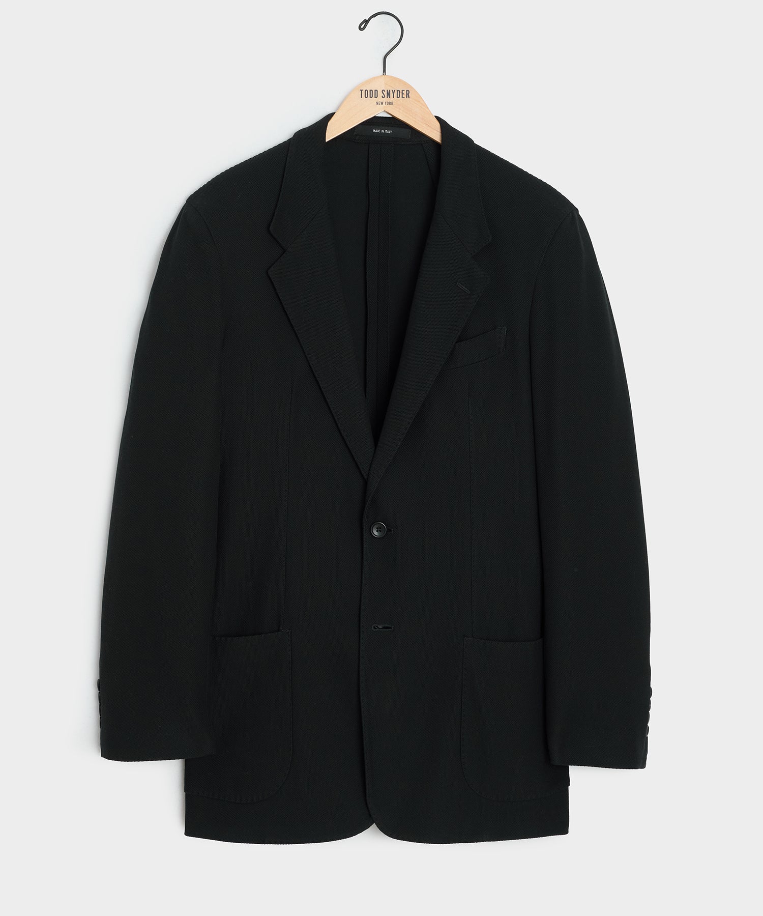 Italian Pique Wythe Jacket in Black – Todd Snyder