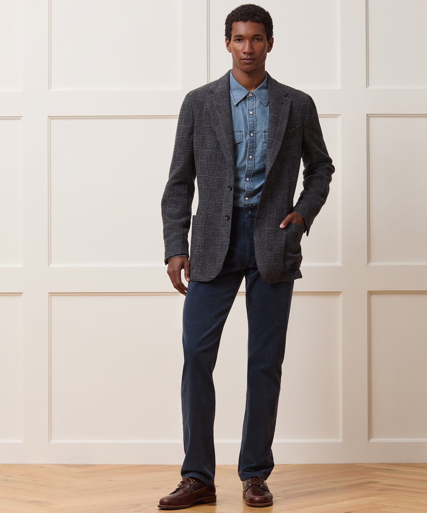 Italian Wool Sport Coat in Grey Houndsooth Glen Plaid – Todd Snyder