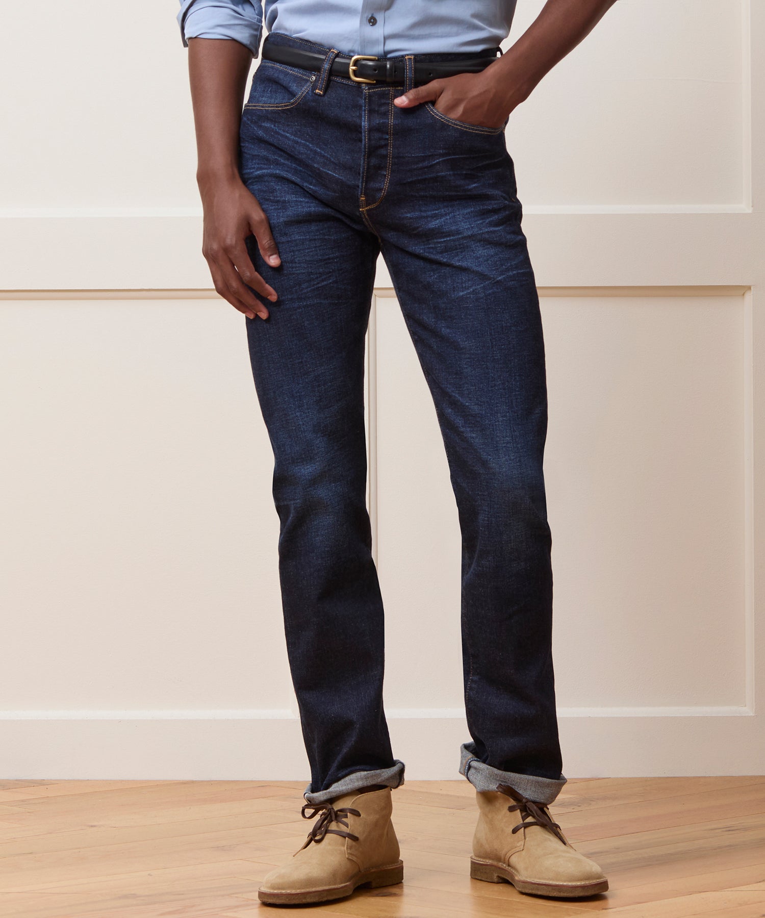Straight Japanese Selvedge Stretch Jean in Worn Indigo – Todd Snyder