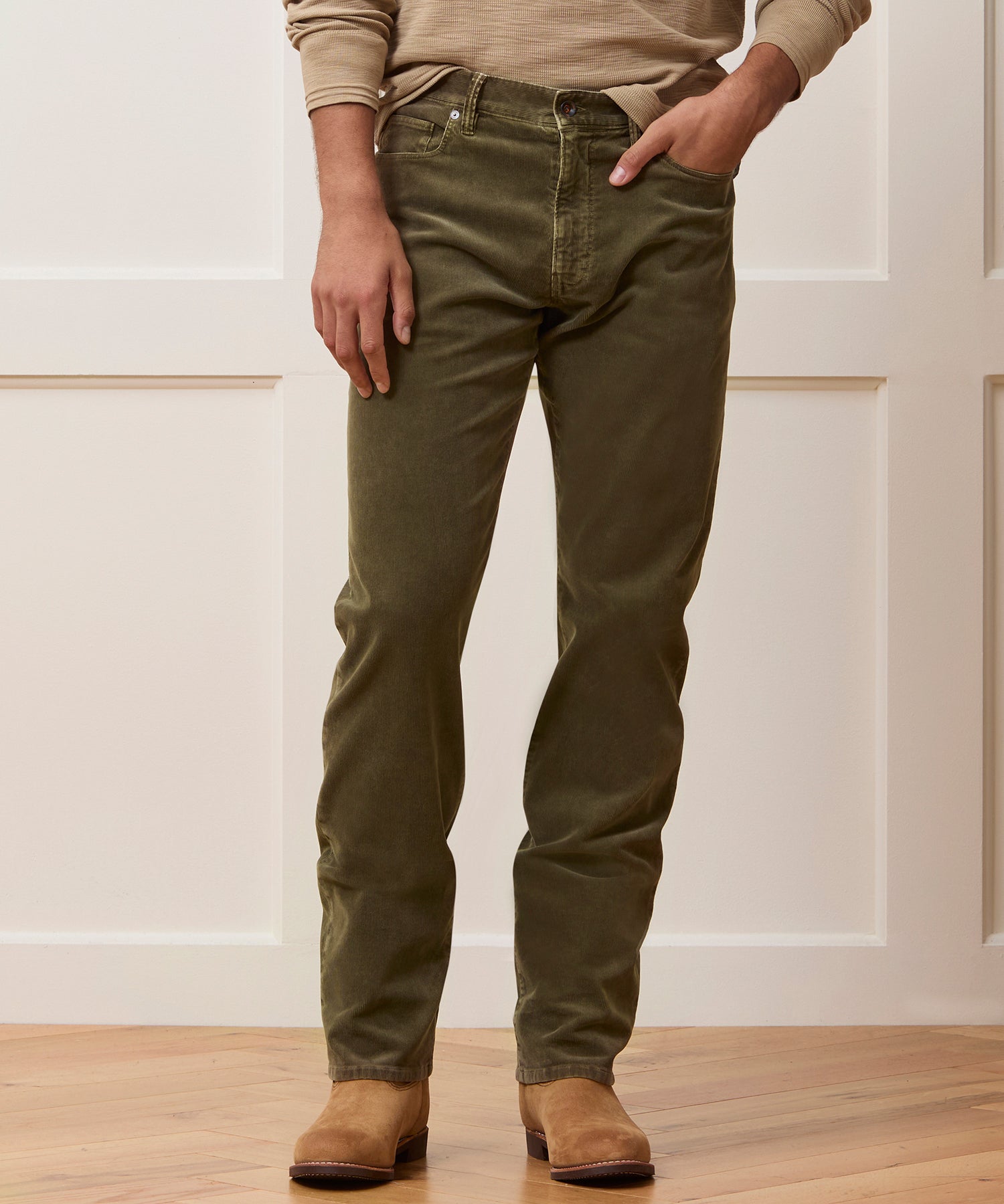 Straight 5-Pocket Corduroy Pant in Olive Vine – Todd Snyder