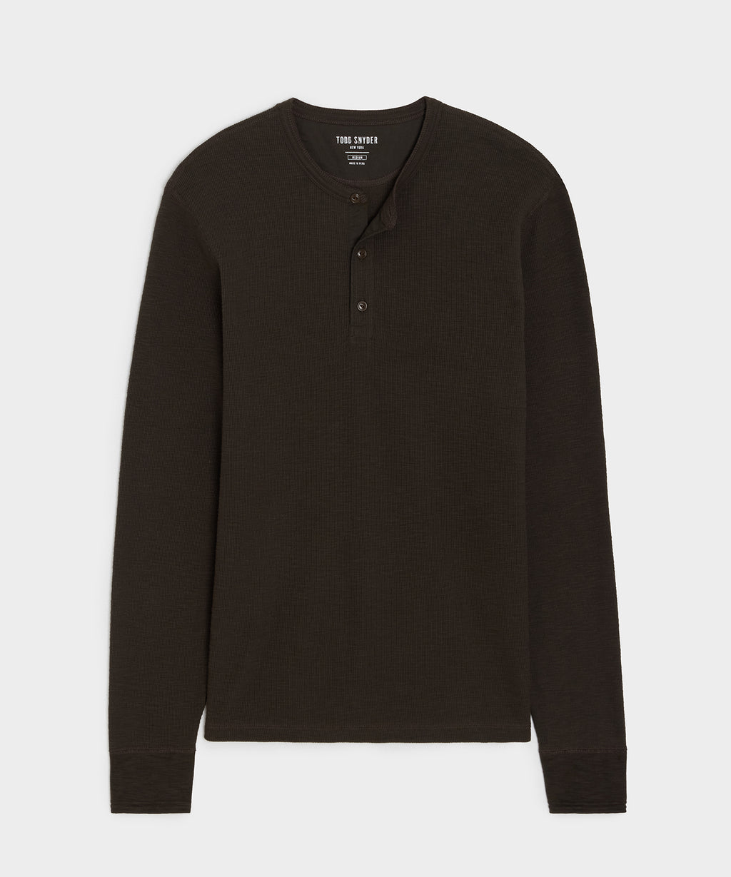 Lightweight Mini Waffle Henley