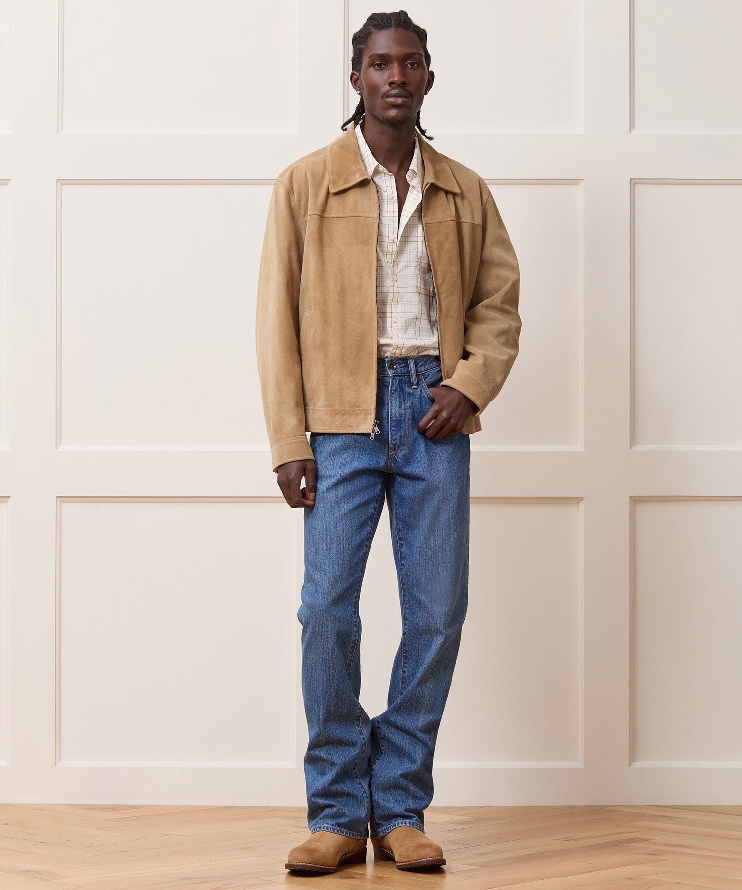 Italian Suede Driving Jacket in Taupe – Todd Snyder