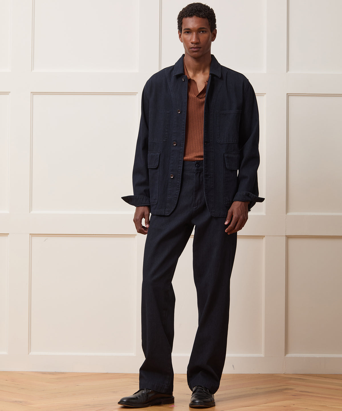 Indigo Stripe Studio Jacket