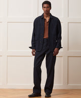 Indigo Stripe Studio Jacket