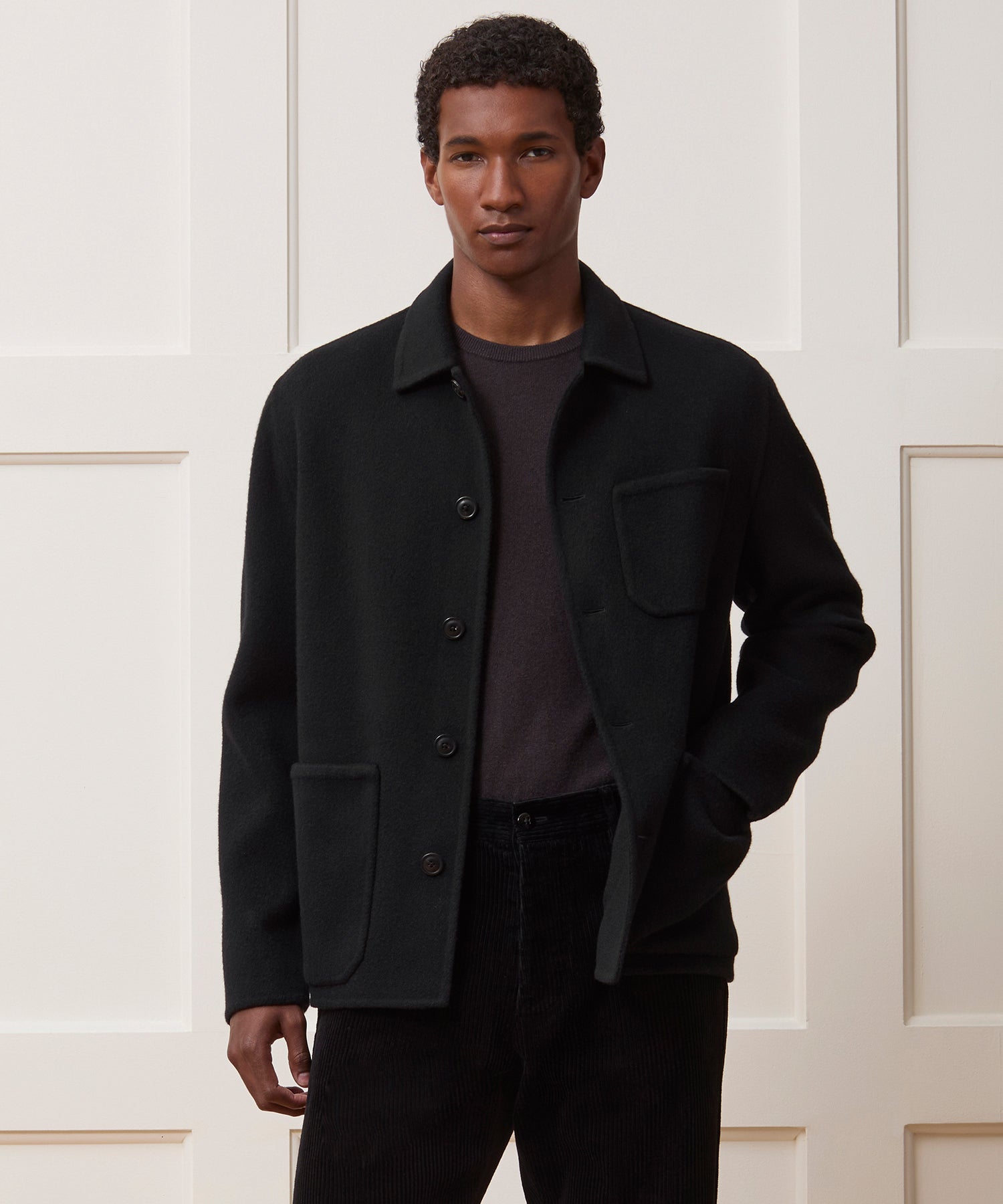 Italian Cashmere Chore Coat in Black – Todd Snyder