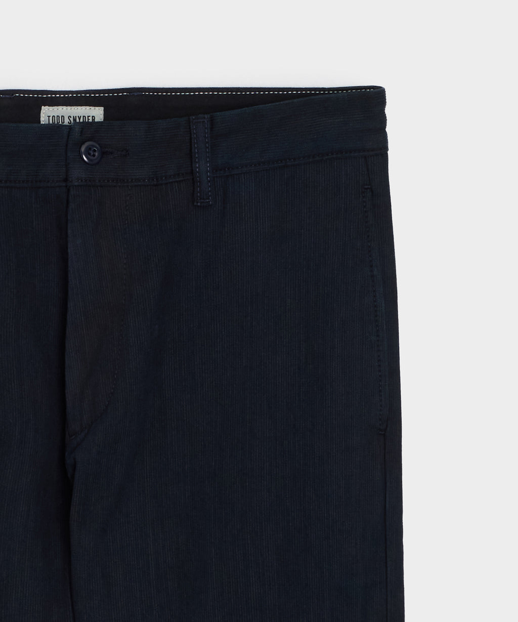 Relaxed Striped Denim Chino in Overdyeed Indigo