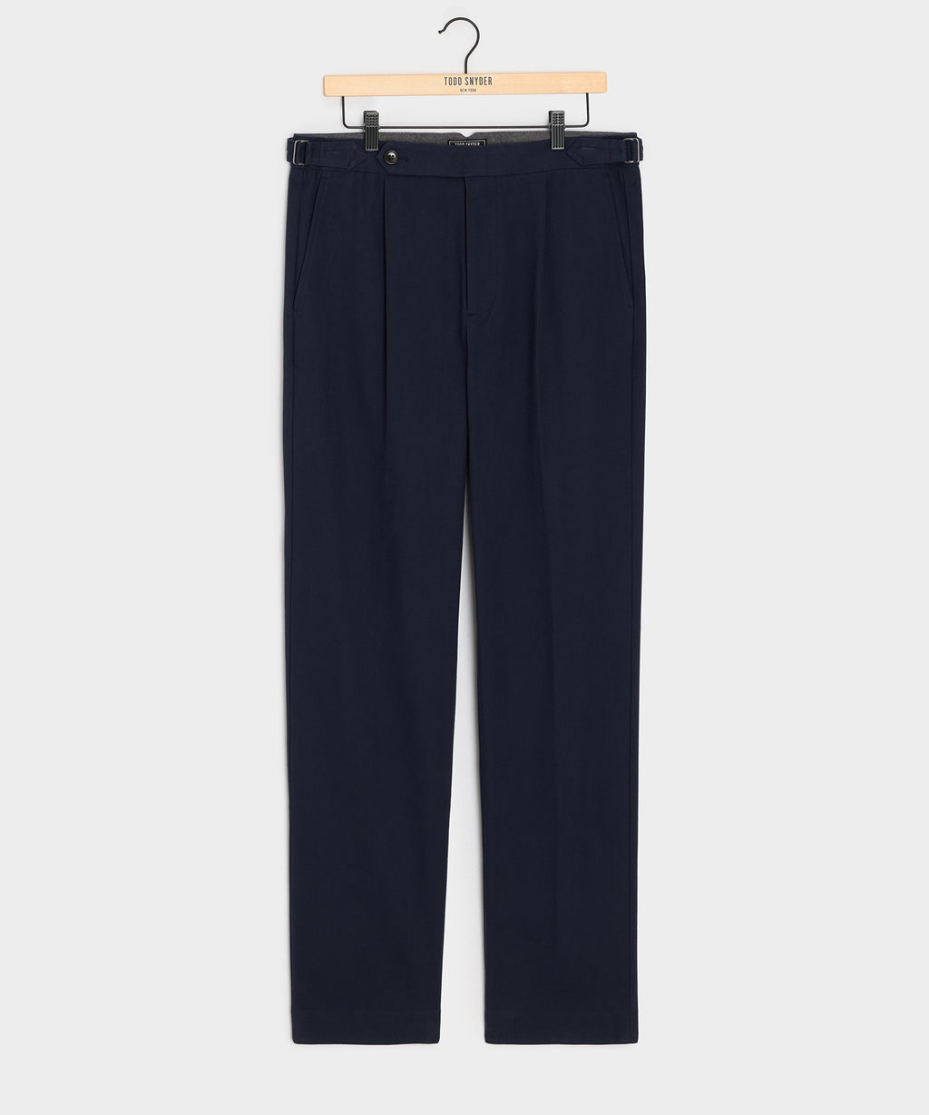 Italian Brushed Cotton Side Tab Trouser
