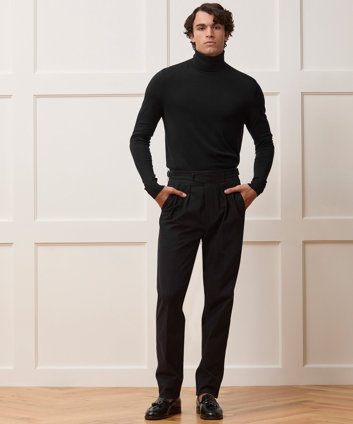 Italian Brushed Cotton Gurkha Trouser in Faded Black – Todd Snyder