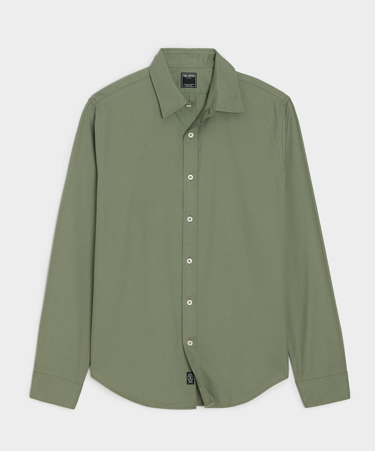 Cotton Twill Long Point Collar Shirt