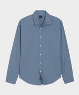 Cotton Twill Long Point Collar Shirt