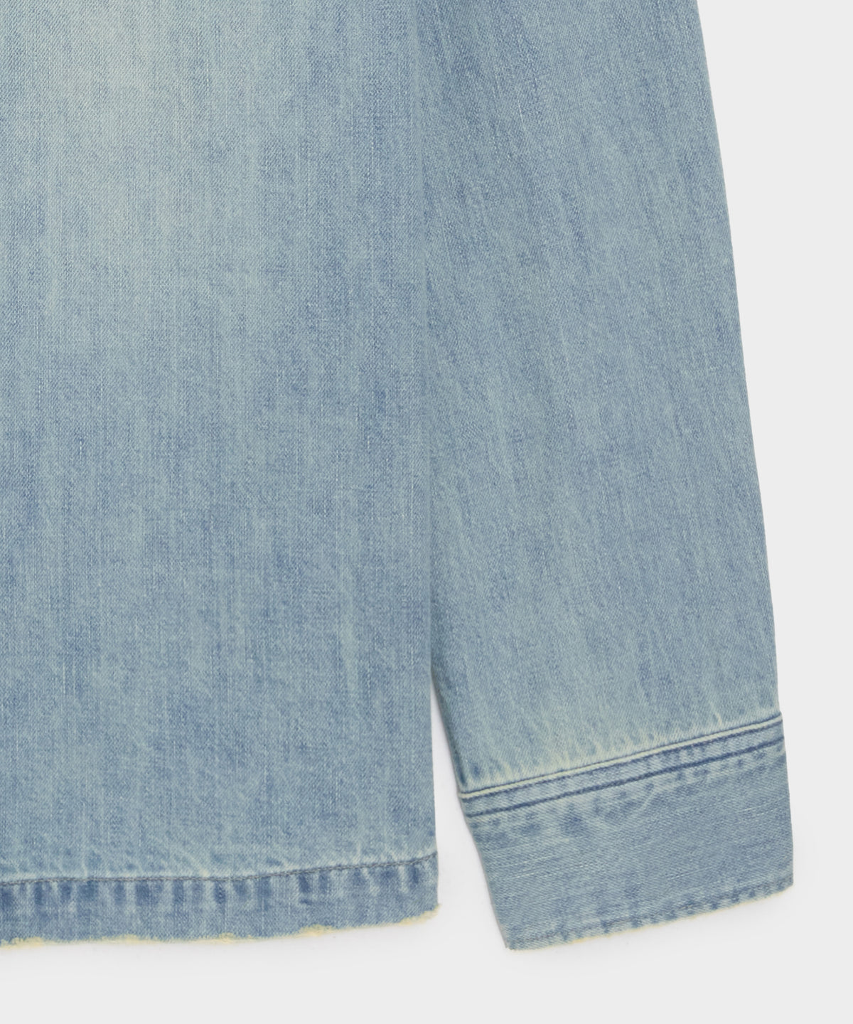 Relaxed Denim Band Collar Shirt