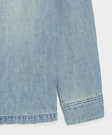 Relaxed Denim Band Collar Shirt