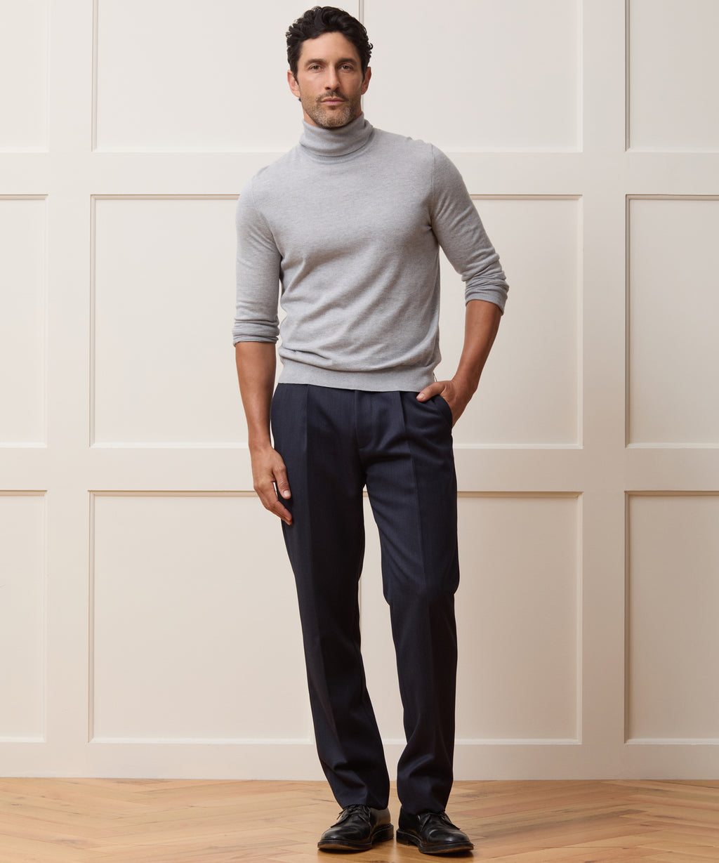 Silk-Cashmere Turtleneck Sweater