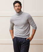 Silk-Cashmere Turtleneck Sweater