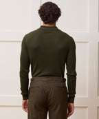 Silk-Cashmere Ribbed Montauk Sweater Polo