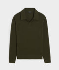 Silk-Cashmere Ribbed Montauk Sweater Polo