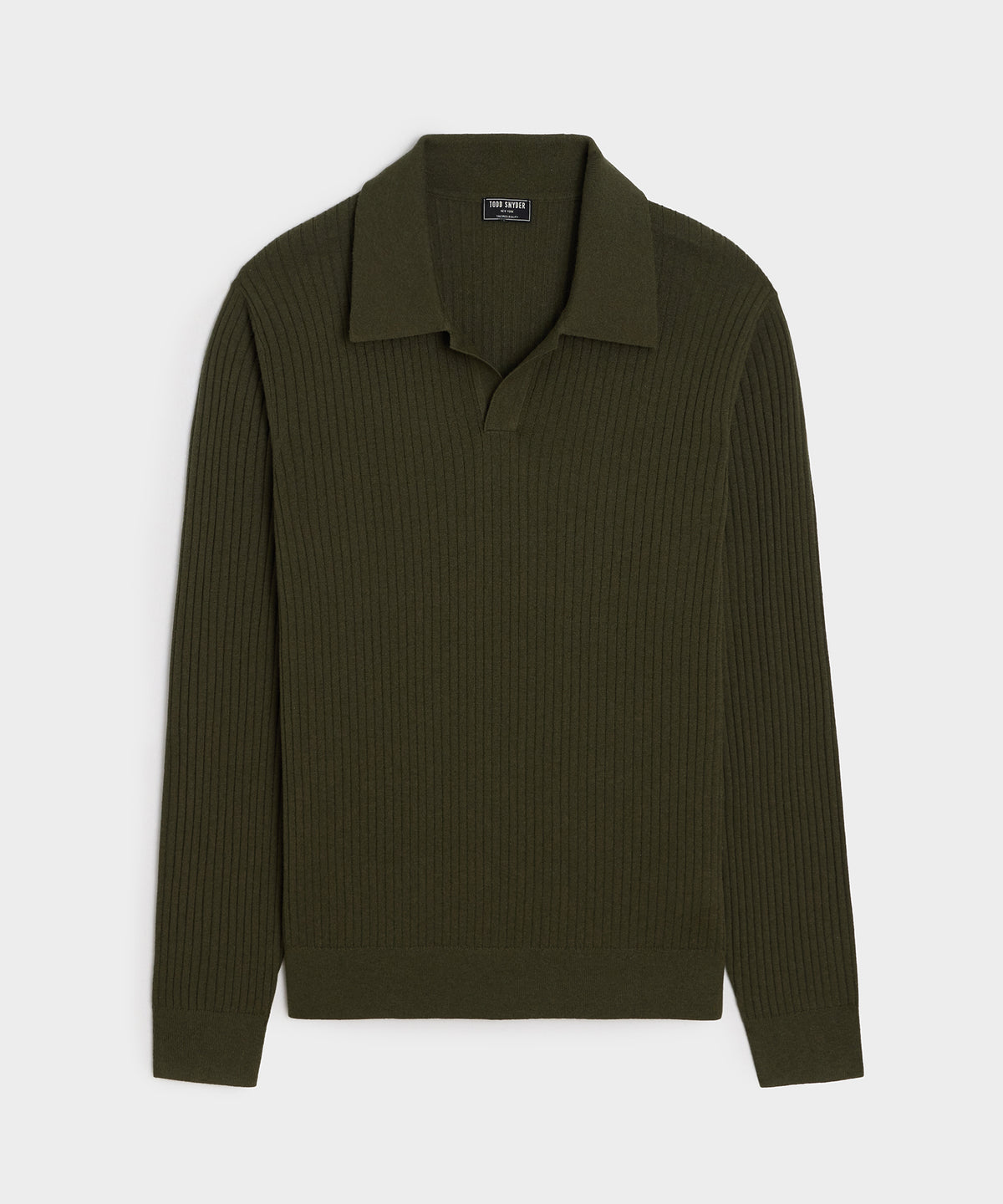 Silk-Cashmere Ribbed Montauk Sweater Polo