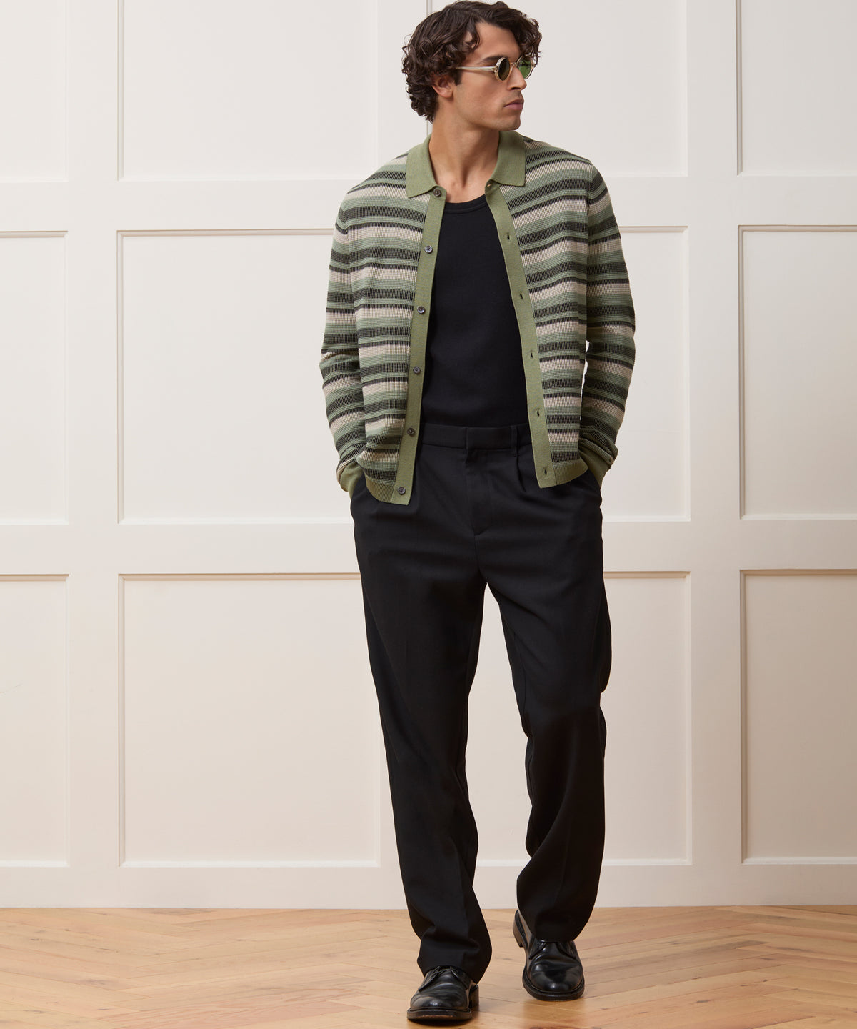 Silk-Cotton Sweater Polo