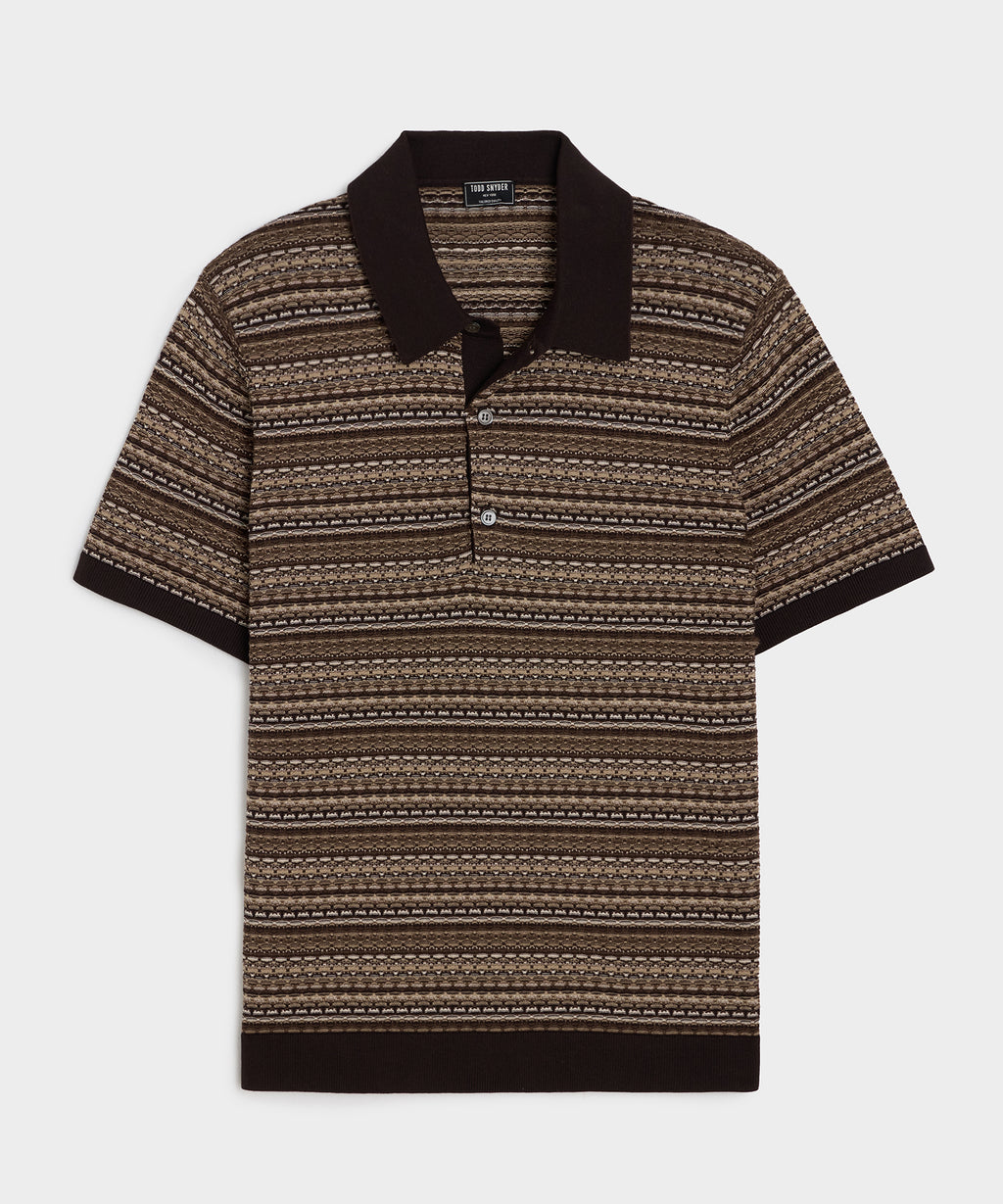 Silk-Cotton Sweater Polo