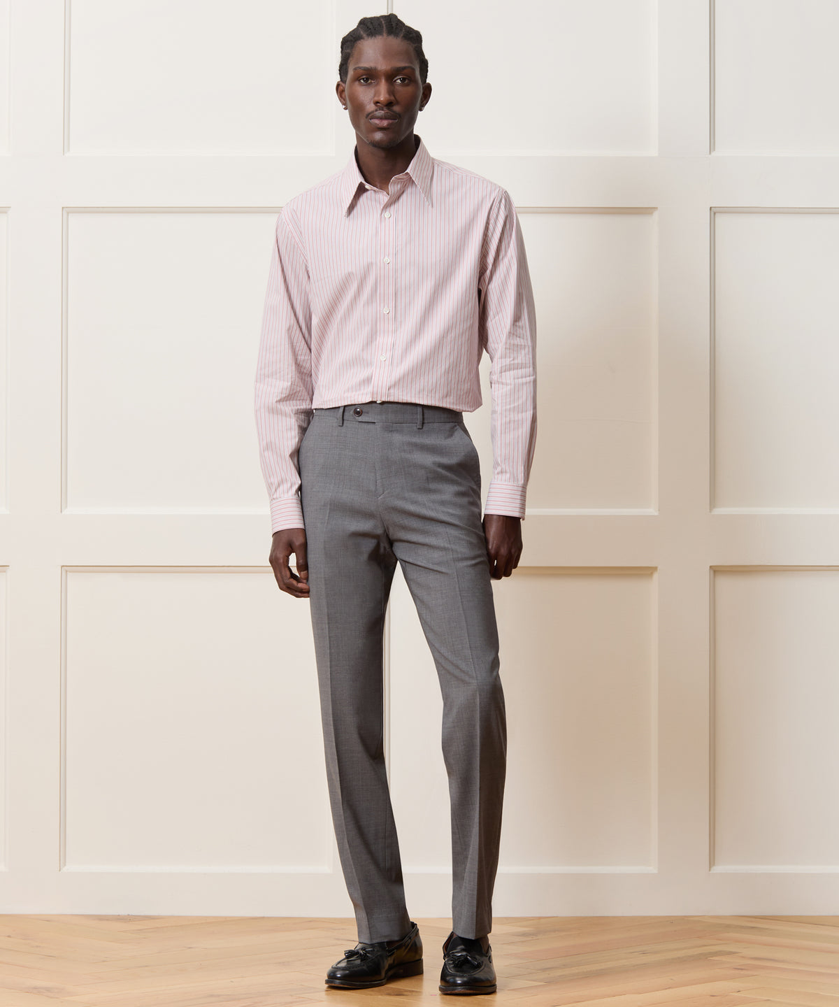 Poplin Long Point Collar Dress Shirt