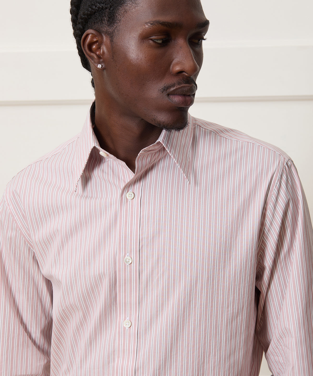 Poplin Long Point Collar Dress Shirt