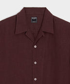 Cropped Sea Soft Irish Linen Camp Collar Shirt