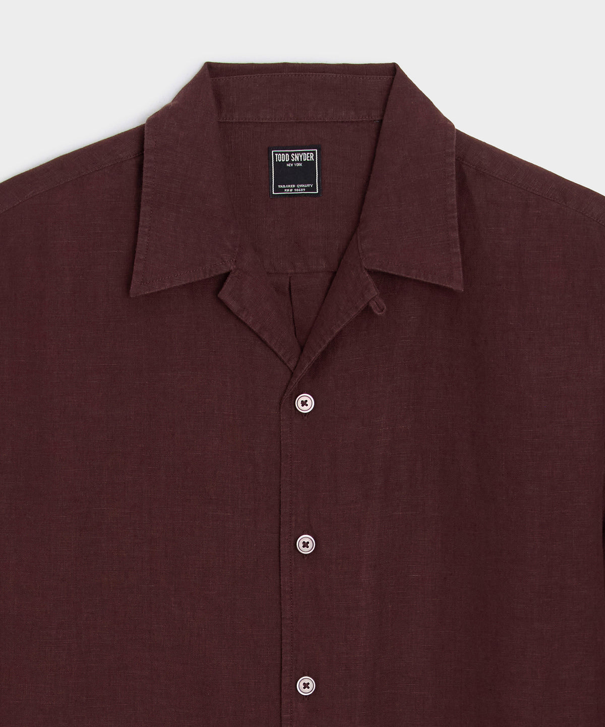 Cropped Sea Soft Irish Linen Camp Collar Shirt