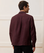 Cropped Sea Soft Irish Linen Camp Collar Shirt
