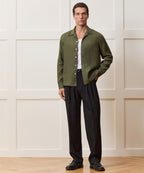 Cropped Sea Soft Irish Linen Camp Collar Shirt