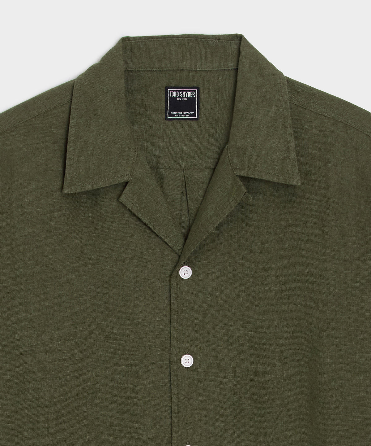Cropped Sea Soft Irish Linen Camp Collar Shirt