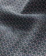 Cropped Silk Geo Camp Collar Shirt