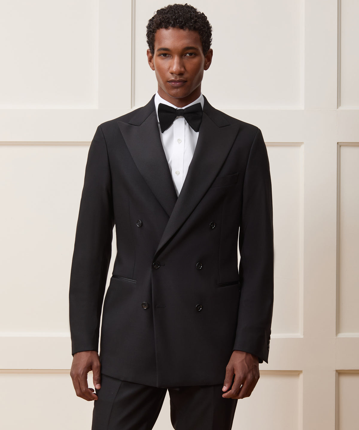 Slim Italian Wool Double-Breasted Tuxedo