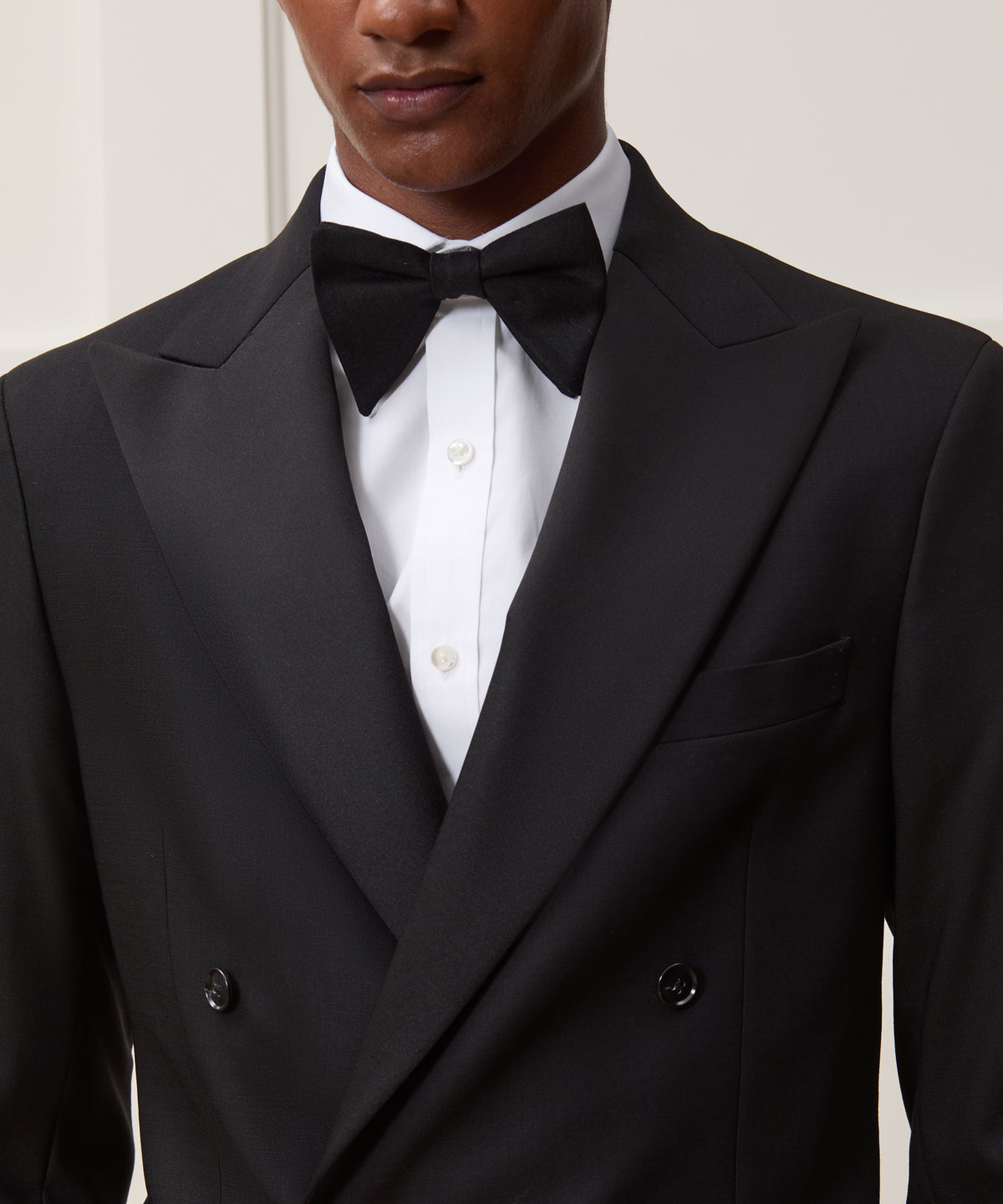 Slim Italian Wool Double-Breasted Tuxedo