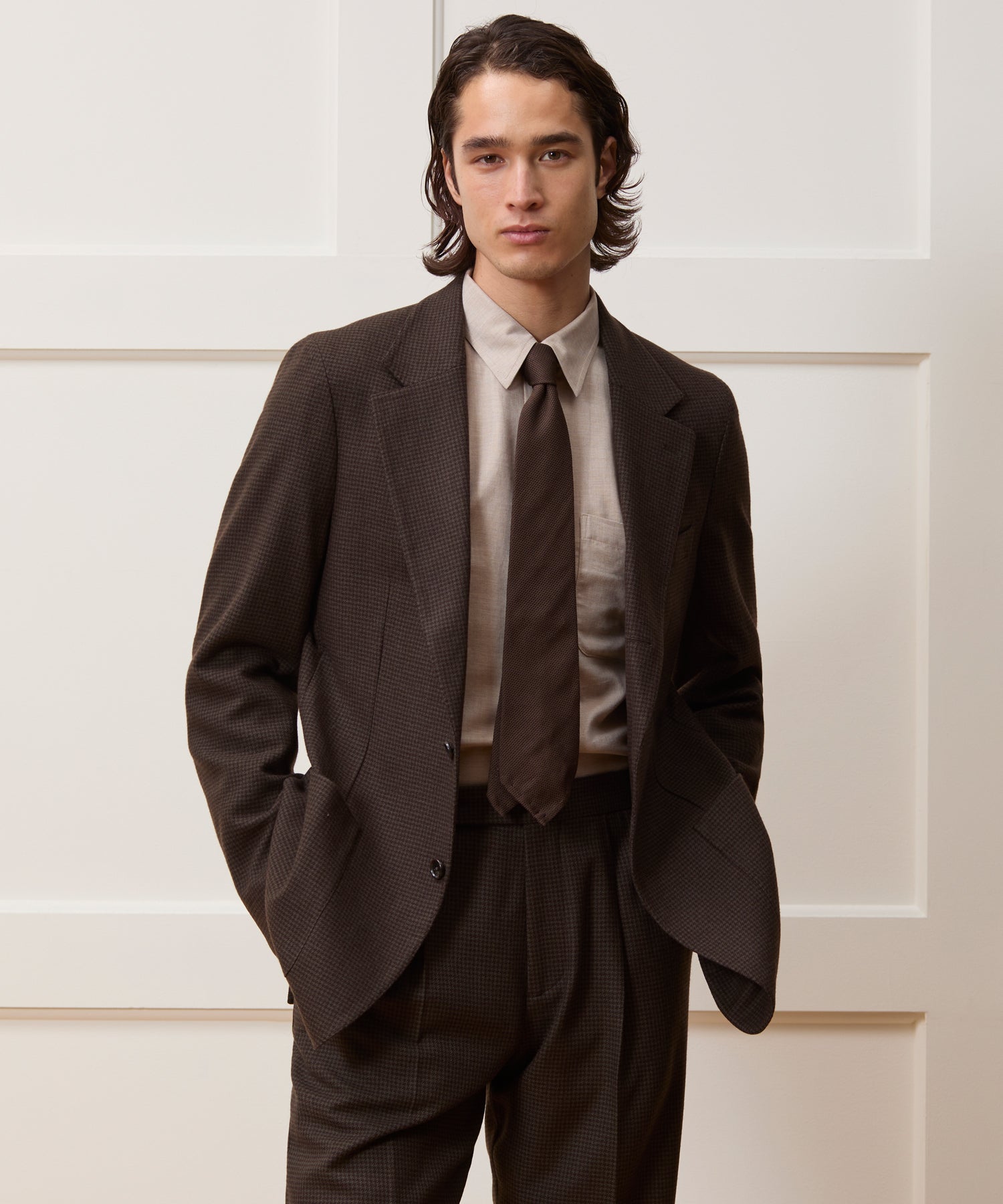 Italian Flannel Madison Jacket in Olive Houndstooth – Todd Snyder