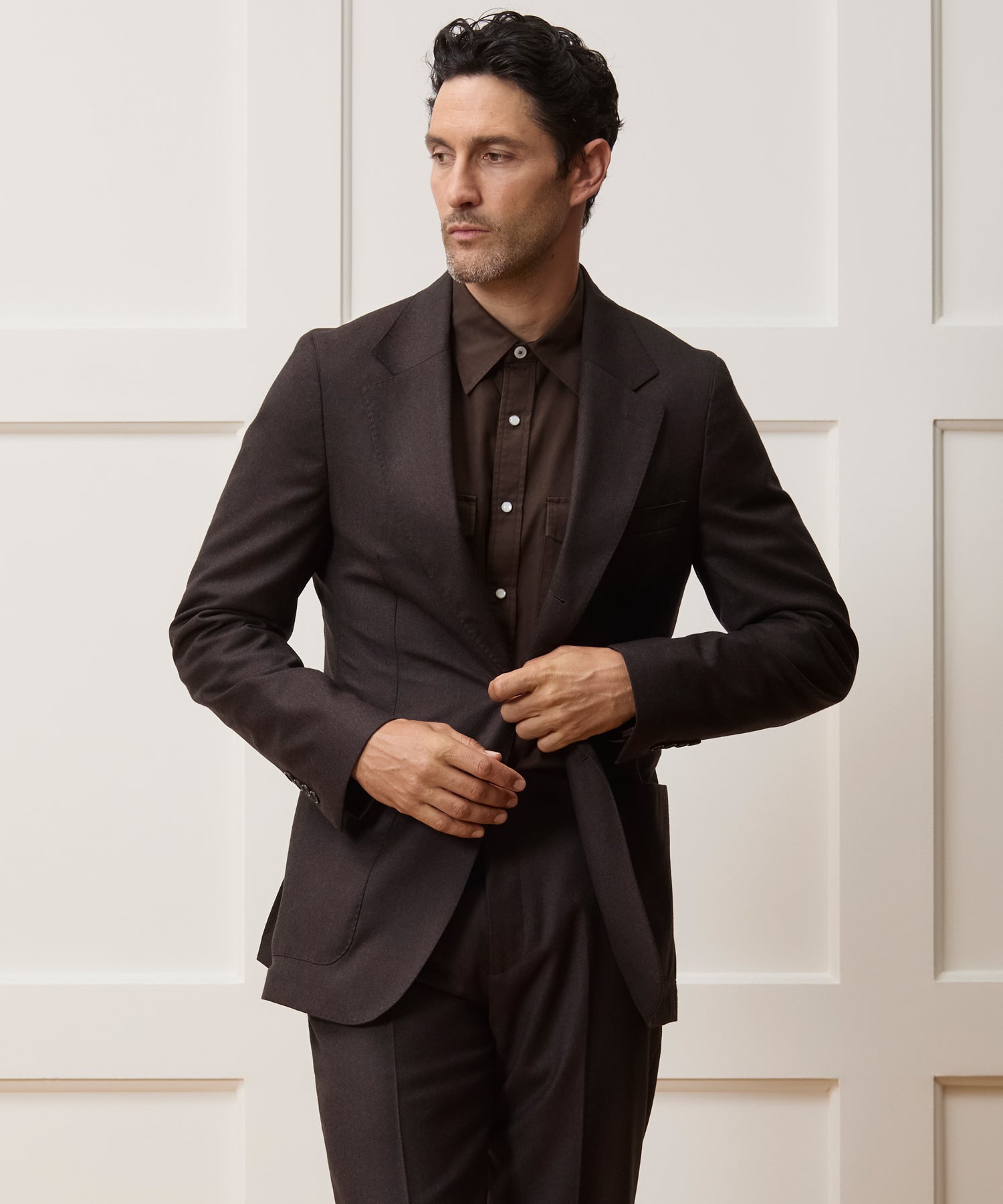 Italian Wool Madison Jacket in Dark Brown – Todd Snyder