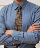 Cotton Twill Long Point Collar Shirt