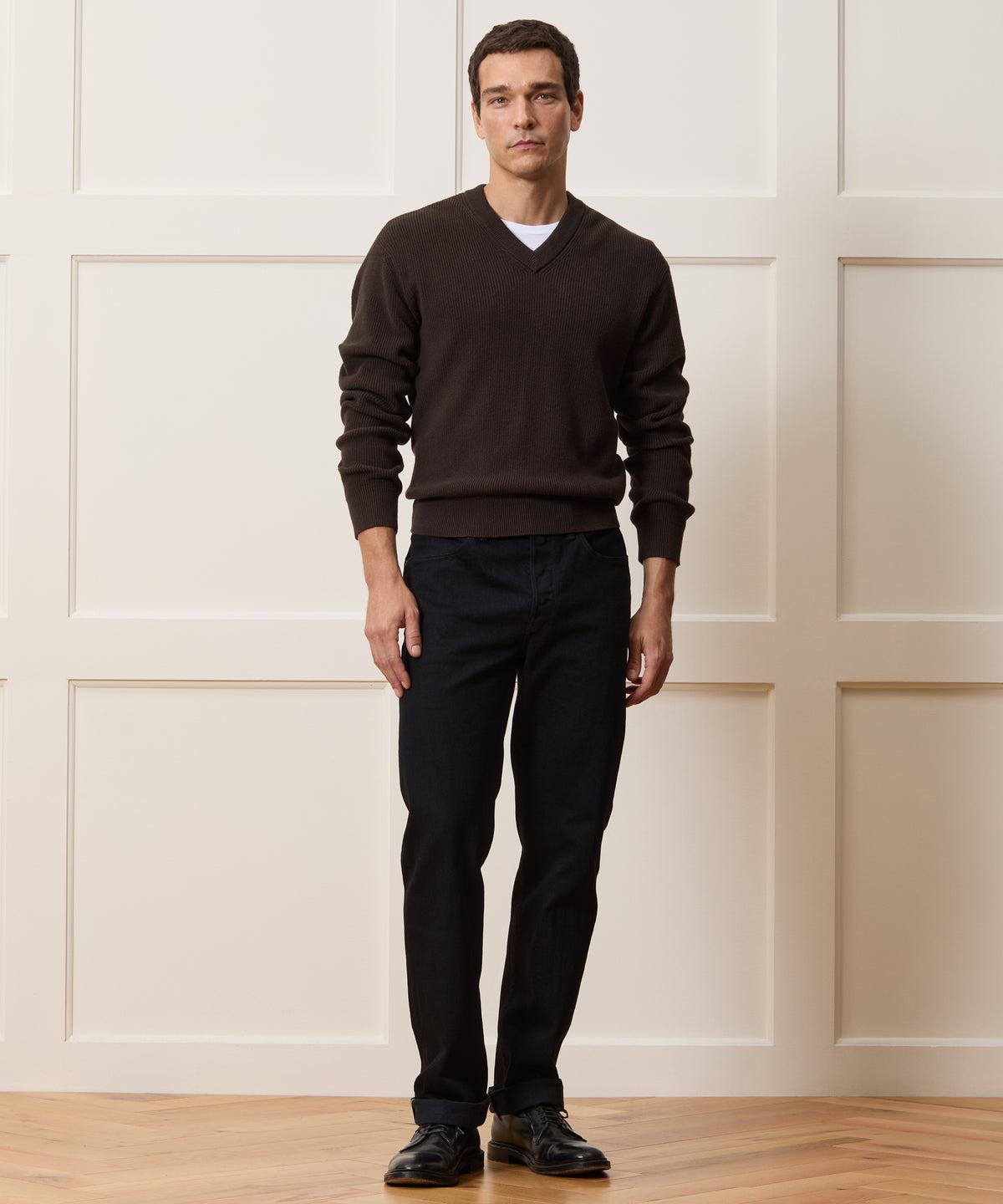 Relaxed Beechwood V-Neck Sweater