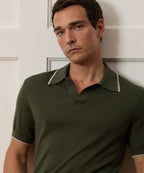 Silk-Cashmere Tipped Montauk Sweater Polo