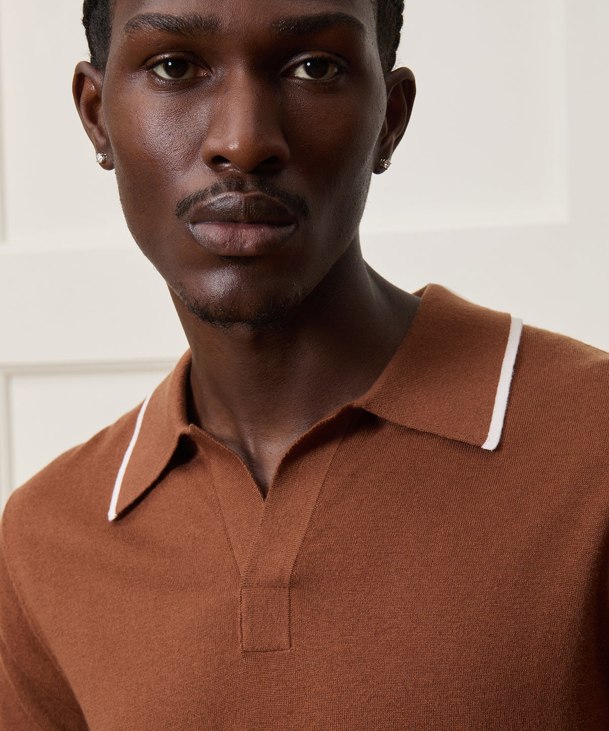Silk-Cashmere Tipped Montauk Sweater Polo