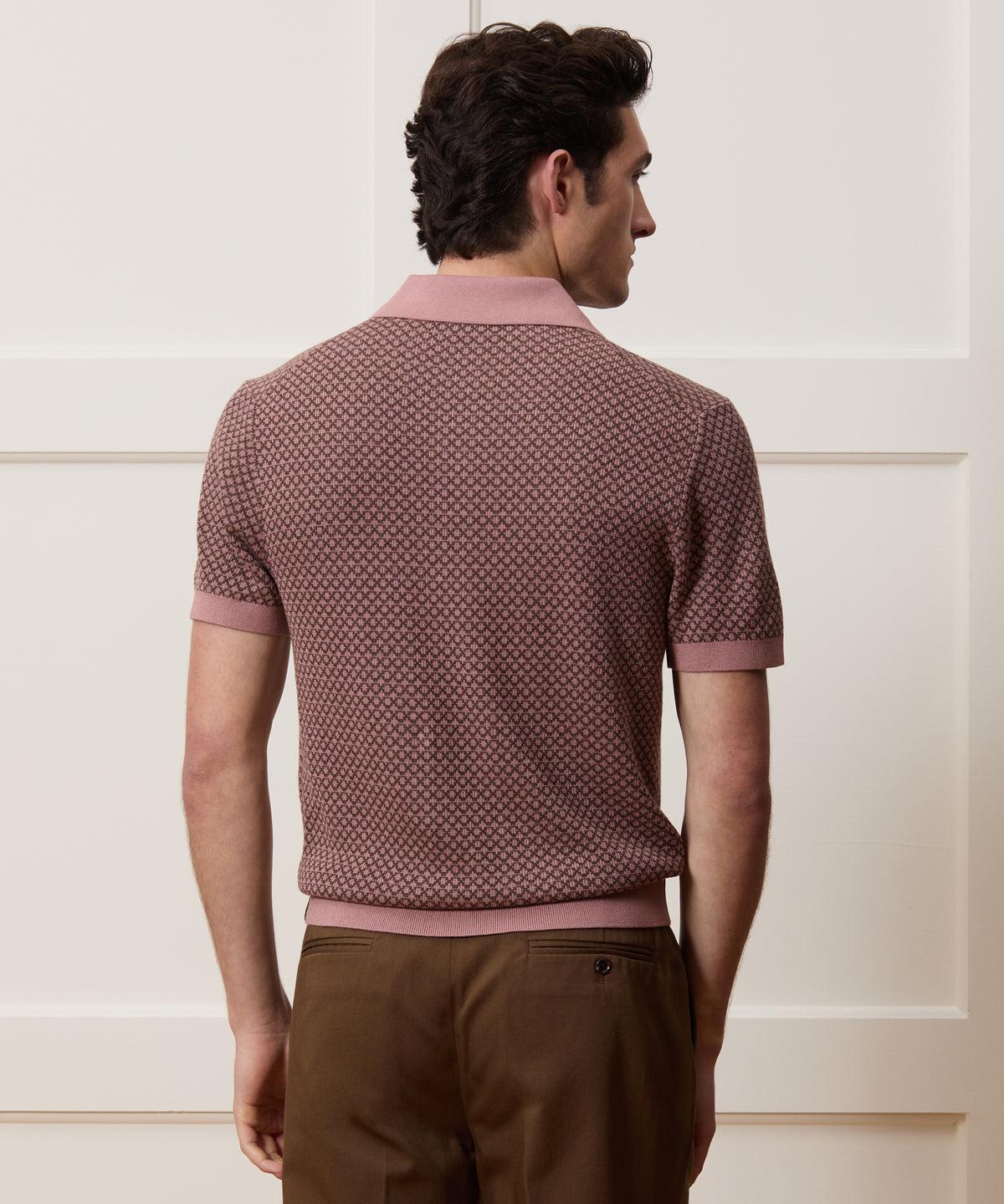 Silk-Cotton Sweater Polo