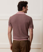 Silk-Cotton Sweater Polo