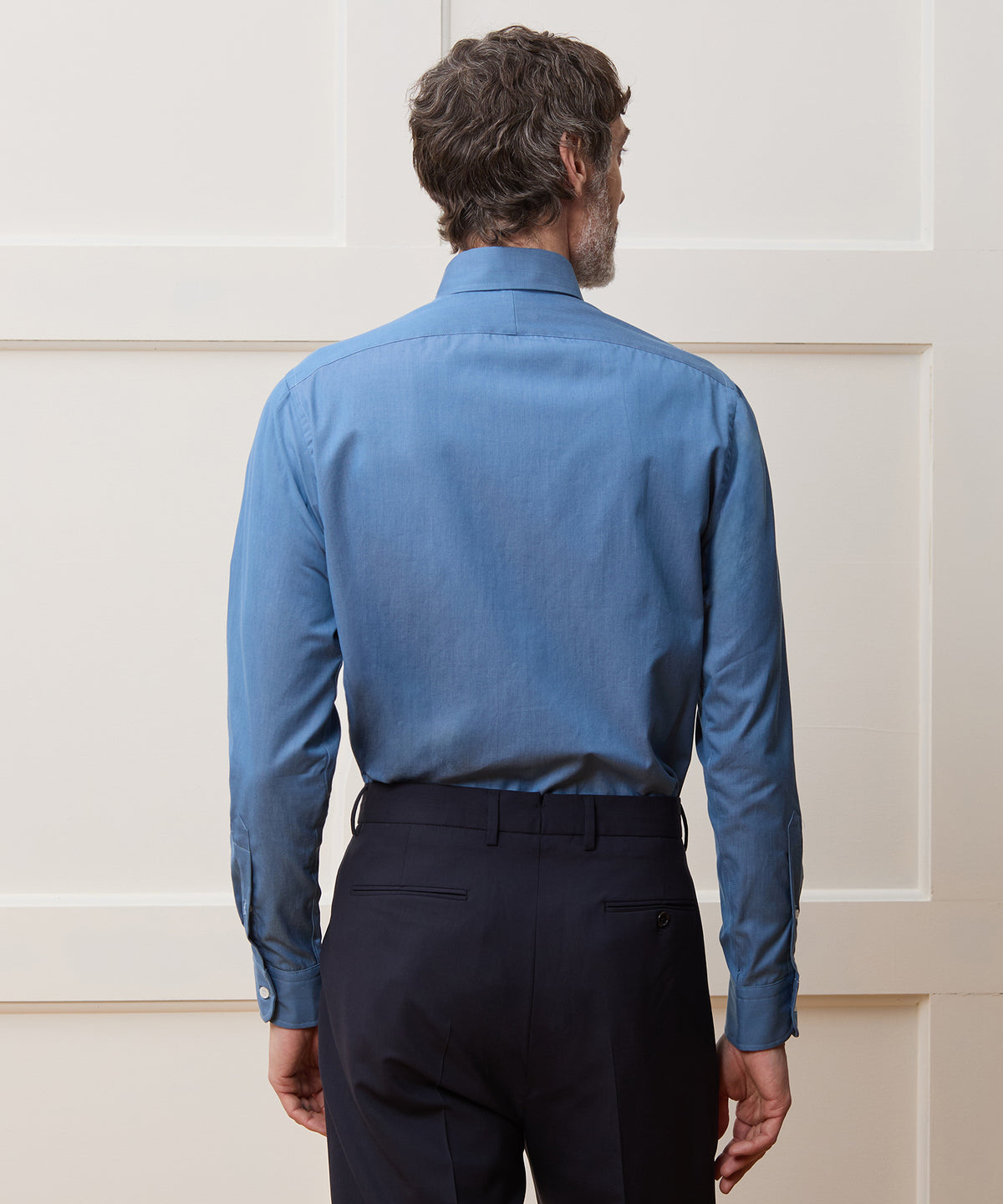 Hamilton + Todd Snyder Chambray Long Point Collar Dress Shirt