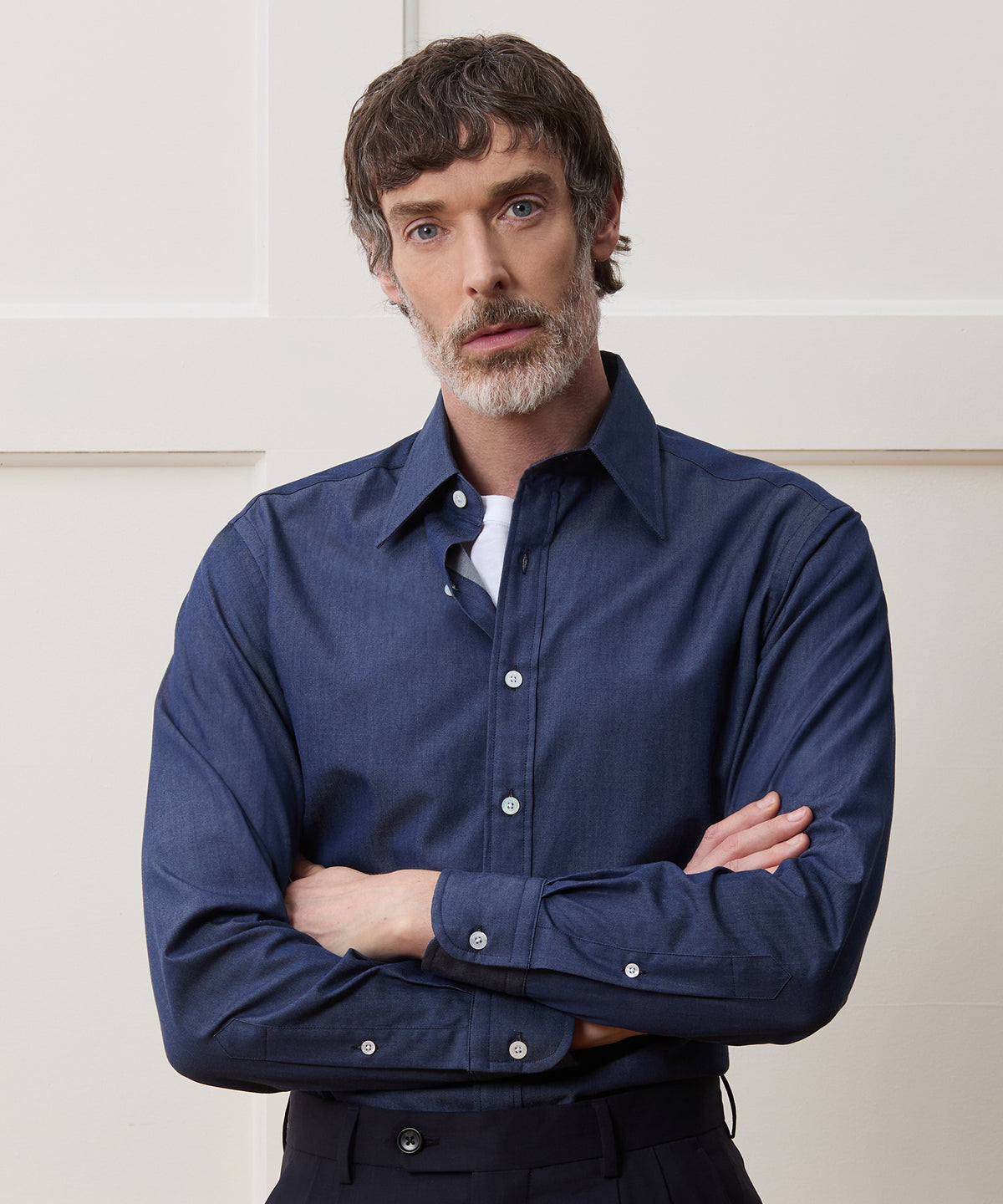 Hamilton + Todd Snyder Navy Dress Shirt
