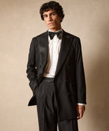 Italian Wool Double-Breasted Tuxedo Jacket