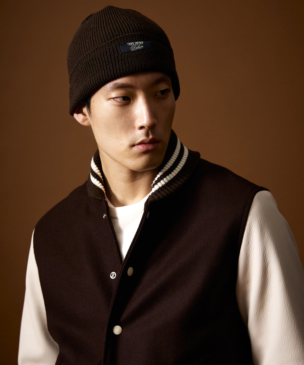 Todd Snyder x Dehen Knit Watch Cap in Dark Mocha