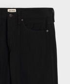 Relaxed Rigid Selvedge Pleated Jean in Black