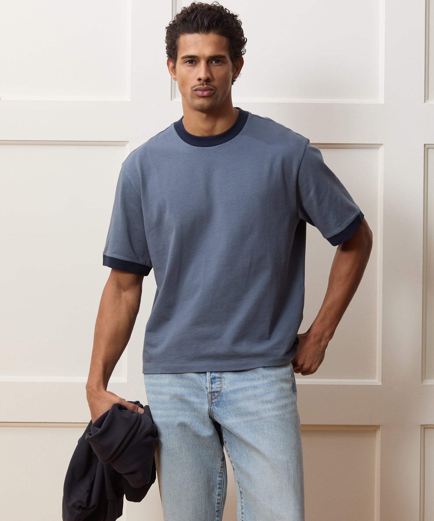 Boxy Jersey Ringer Tee in Deep Springs – Todd Snyder