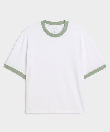 Boxy Jersey Ringer Tee in Simply White – Todd Snyder